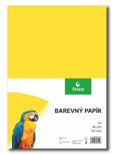 Barevný papír A4 80 g žlutý – 100 listů