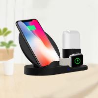 3v1 bezdrátová Qi nabíječka N30 pro telefon, Apple Watch a AirPods, 15 W, černá (1)