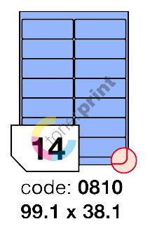 Samolepící etikety Rayfilm Office 99,1x38,1 mm 300 archů, matně modrá, R0123.0810D 1