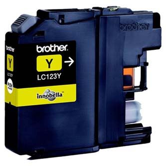 Inkoustová cartridge Brother LC-123Y, MFC-J4510DW, Yellow, 600 stran, originál