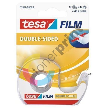 Lepicí páska tesafilm, oboustranná, s odvíječem, 12 mm x 7,5 m, Tesa 1