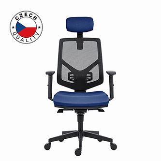 Powerton Kancelářské ergonomické křeslo Tina, Tmavě modré