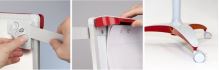 Flipchart Mobilchart PRO 100 x 70 cm RED line, s rameny (1)