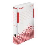 Archivační krabice Esselte Speedbox, 80 mm, bílá/ červená