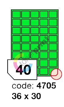 Samolepící etikety Rayfilm Office 36x30 mm 300 archů, matně zelená, R0120.4705D 1