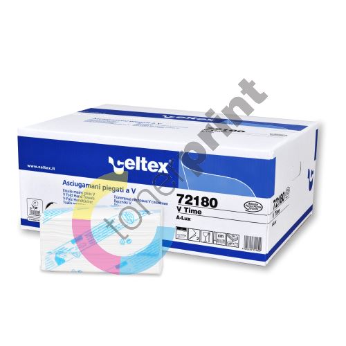 Ručníky papírové skládané CELTEX V Time 3510ks, bílé, 2vrstvy  (72180) 1