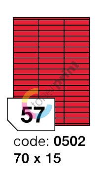 Samolepící etikety Rayfilm Office 70x15 mm 300 archů, matně červená, R0122.0502D 1