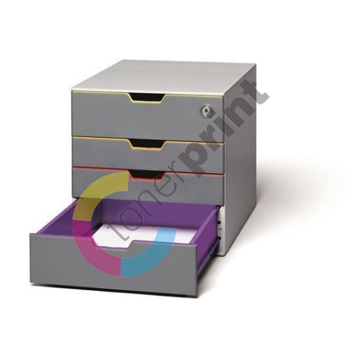 Zásuvkový box Varicolor Safe, mix barev, plast,  3+1 uzamykatelná zásuvka, Durable 2