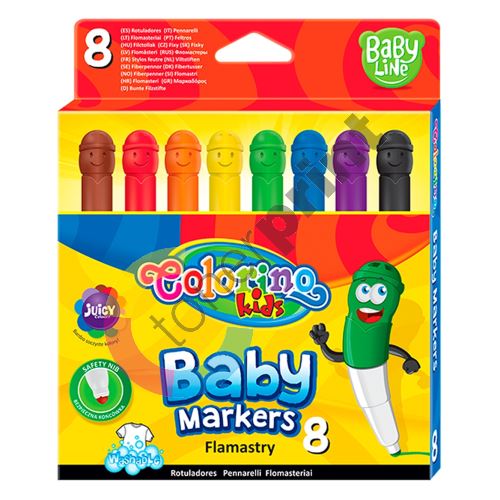 Colorino Smile dětské fixy, s kulatou špičkou, 8 barev 1