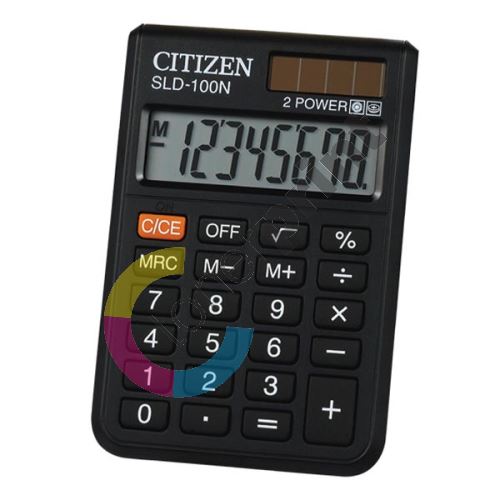 Kalkulačka Citizen SLD100NR, černá, kapesní, osmimístná 1