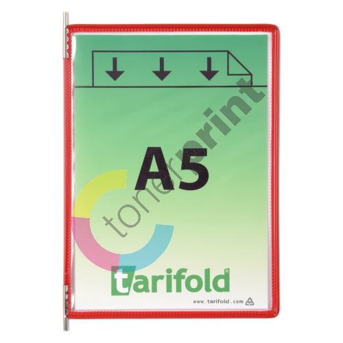 Tarifold závěsný rámeček s kapsou, A5, otevřený shora, červený, 10 ks 1