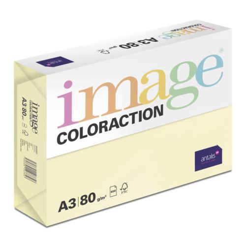 Barevný xerografický papír Image Coloraction 80g A3, světle žlutá, balení 500 archů