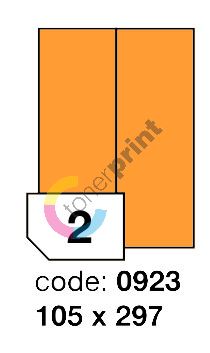 Samolepící etikety Rayfilm Office 105x297 mm 300 archů, fluo oranžová, R0133.0923D 1