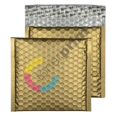 Obálka, metalická matná zlatá, bublinková, CD, 165 x 165 mm, BLAKE MTMG165