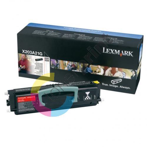 Toner Lexmark X203, X204, black, X203A21G, originál 1