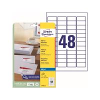 Adresní etikety pro inkjet AVERY 45,7x21,2 mm 25 listů A4 - J4791-25