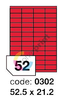 Samolepící etikety Rayfilm Office 52,5x21,2 mm 300 archů, matně červená, R0122.0302D 1