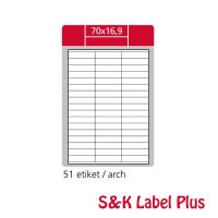 Samolepící etikety SK LABEL Plus A4 70 x 16,9 mm