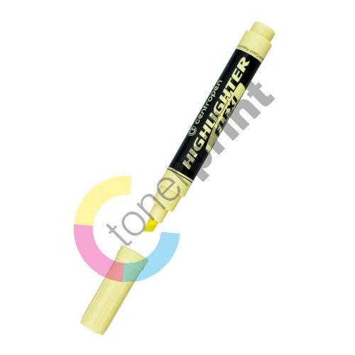 Centropen 8542 Highlighter Flexi Soft, pastelově žlutá 1