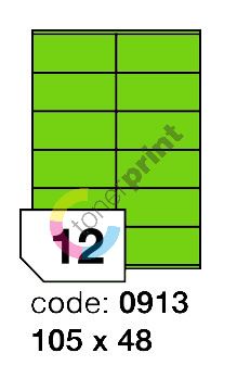 Samolepící etikety Rayfilm Office 105x48 mm 300 archů, fluo zelená, R0130.0913D 1