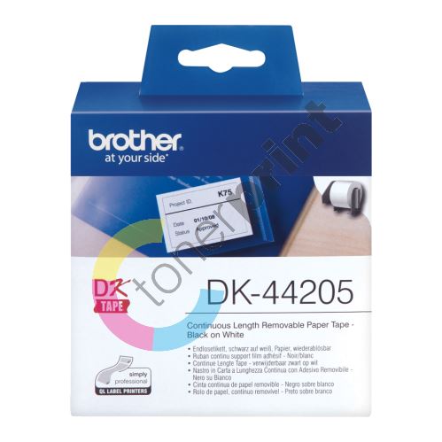 Role papírová Brother DK44205, 62mm x 30.48m, bílý, snímatelná, 1 ks 3