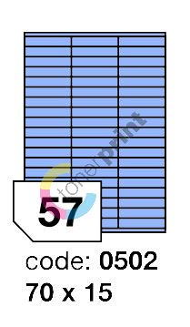 Samolepící etikety Rayfilm Office 70x15 mm 300 archů, matně modrá, R0123.0502D 1