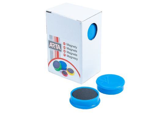 Magnety Arta průměr 25mm, modré, 10ks
