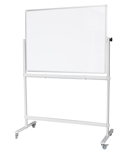Revolverová magnetická tabule s aretací a ocelovým stojanem 150 × 100 cm