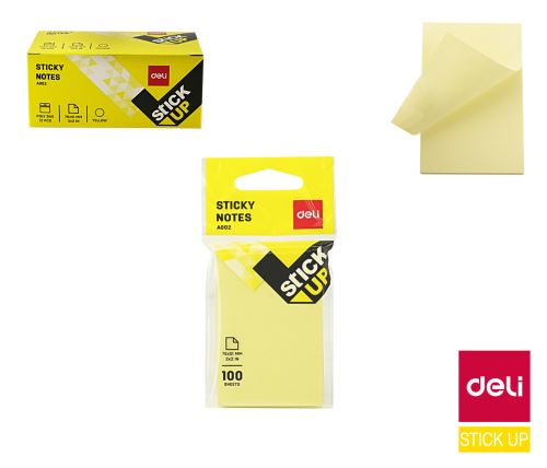 Bloček samolepící Deli Stick up 51 x 76mm, žlutý EA00252
