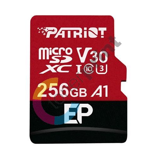 Patriot 256GB microSDXC V30 A1, class 10 U3 100/80MB/s + adapter 1