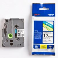 Páska do štítkovače Brother TZe-231, 12mm, černý tisk/bílý podklad, originál (4)