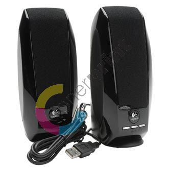 Reproduktory Logitech S150, 2.0, 1,2W, ovládání hlasitosti, černé, přenosné, USB