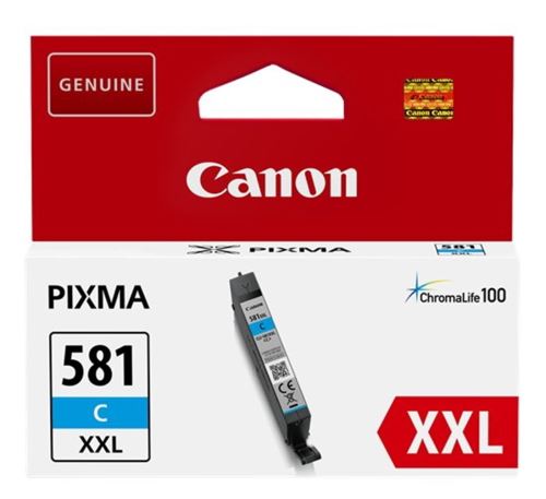 Inkoustová cartridge Canon CLI-581C XXL, 1995C001, cyan, 11,7 ml, originál