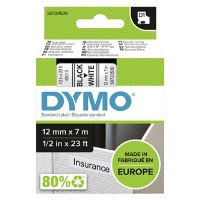 Páska Dymo D1 12mm x 7m, černý tisk/bílý podklad, 45013, S0720530 (3)