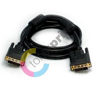 Kabel DVI-D (dual link), 24+1 M/24+1 M, 10 m, feritové stínění, pozlacené konektory
