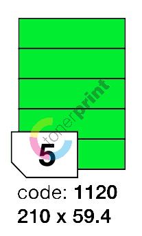 Samolepící etikety Rayfilm Office 210x59,4 mm 300 archů, matně zelená, R0120.1120D 1