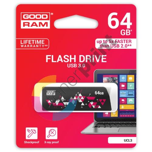 Goodram UCL3 64GB, USB flash disk 3.0, černá 1