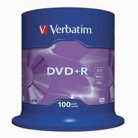 Média VERBATIM DVD+R, DataLife PLUS, 4.7 GB, 43551, cake, 100-pack