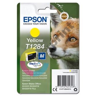 Inkoustová cartridge Epson C13T12844010, Stylus S22/SX125/420W/425W, yellow, originál