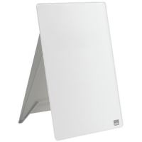 Stolní skleněný flipchart na poznámky Nobo A4, bílá