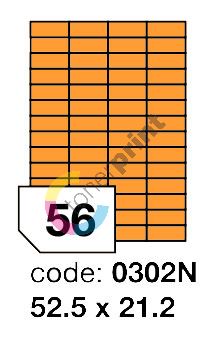 Samolepící etikety Rayfilm Office 52,5x21,2 mm 300 archů, fluo oranžová, R0133.0302ND 1