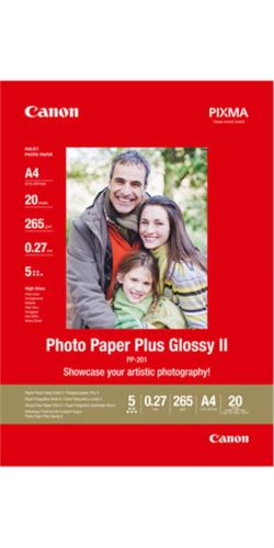 Canon Photo Paper Plus Glossy, foto papír, lesklý+, bílý, 13x18cm, 275g, 20ks,PP-201