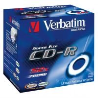 Verbatim CD-R, DataLife PLUS, 700 MB, Crystal, jewel box, 43327, 52x, 10-pack