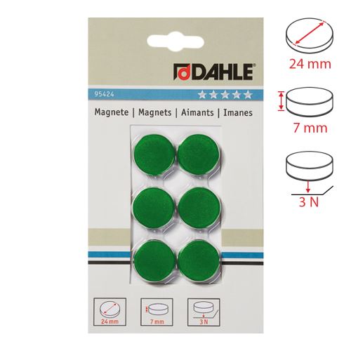 Magnet Dahle 24 mm zelený (6 ks)