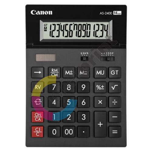 Kalkulačka Canon AS-2400, šedá, stolní, čtrnáctimístná 1