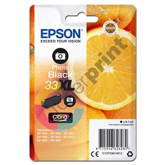 Inkoustová cartridge Epson C13T33614012, Expres. Home XP-530, photo black, 33XL, originál