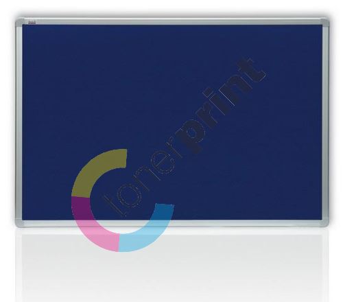 Tabule filcová 60 x 45 cm, hliníkový rám, modrá