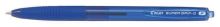 Kuličkové pero Pilot Super Grip G, modrá, stiskací mechanismus, 0,22 mm