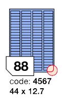 Samolepící etikety Rayfilm Office 44x12,7 mm 300 archů, matně modrá, R0123.4567D
