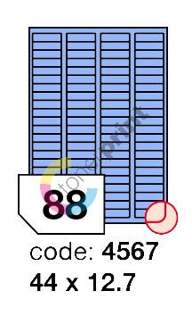 Samolepící etikety Rayfilm Office 44x12,7 mm 300 archů, matně modrá, R0123.4567D 1